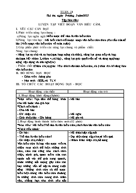 Kế hoạch bài dạy Lớp 5 - Tuần 21 - Năm học 2021-2022 - Nguyễn Thị Mai Hiên