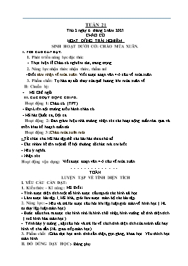 Kế hoạch bài dạy Lớp 5 - Tuần 21 - Năm học 2022-2023 - Nguyễn Thị Thanh Hoàn