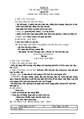 Kế hoạch bài dạy Lớp 5 - Tuần 22 - Năm học 2022-2023 - Nguyễn Thị Thanh Hoàn
