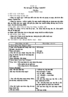 Kế hoạch bài dạy Lớp 5 - Tuần 23 - Năm học 2021-2022 - Nguyễn Thị Mai Hiên