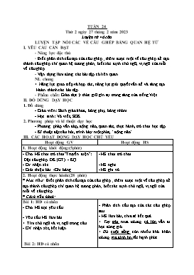 Kế hoạch bài dạy Lớp 5 - Tuần 24 - Năm học 2022-2023 - Nguyễn Thị Thanh Chương