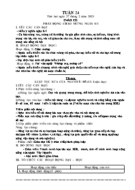 Kế hoạch bài dạy Lớp 5 - Tuần 24 - Năm học 2022-2023 - Nguyễn Thị Mai Hiên