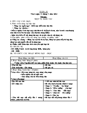 Kế hoạch bài dạy Lớp 5 - Tuần 25 - Năm học 2021-2022 - Hồ Thị Anh Đào