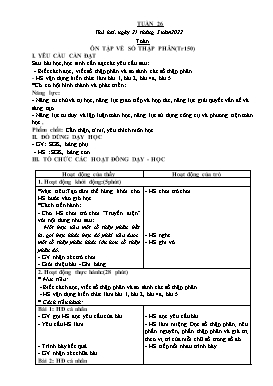 Kế hoạch bài dạy Lớp 5 - Tuần 26 - Năm học 2021-2022 - Nguyễn Thị Mai Hiên