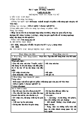 Kế hoạch bài dạy Lớp 5 - Tuần 27 - Năm học 2021-2022 - Hồ Thị Anh Đào