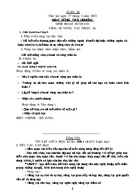 Kế hoạch bài dạy Lớp 5 - Tuần 28 - Năm học 2022-2023 - Nguyễn Thị Mai Hiên