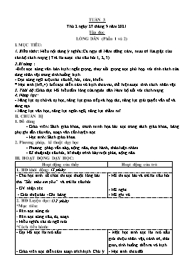 Kế hoạch bài dạy Lớp 5 - Tuần 3 - Năm học 2021-2022 - Hồ Thị Anh Đào