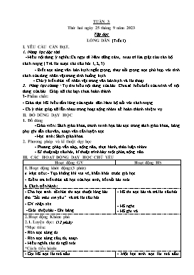 Kế hoạch bài dạy Lớp 5 - Tuần 3 - Năm học 2023-2024 - Nguyễn Thị Thanh Chương