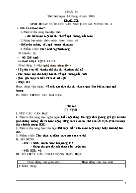 Kế hoạch bài dạy Lớp 5 - Tuần 32 - Năm học 2022-2023 - Nguyễn Thị Thanh Hoàn