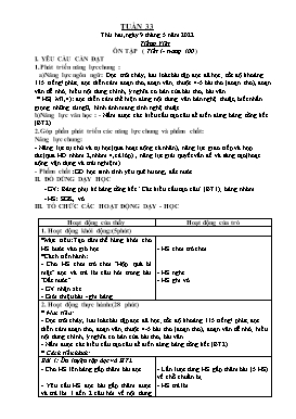 Kế hoạch bài dạy Lớp 5 - Tuần 33 - Năm học 2021-2022 - Nguyễn Thị Mai Hiên