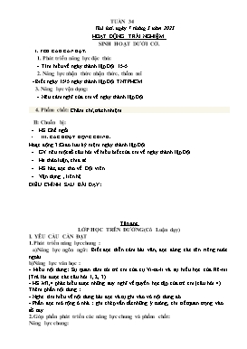 Kế hoạch bài dạy Lớp 5 - Tuần 34 - Năm học 2022-2023 - Nguyễn Thị Mai Hiên