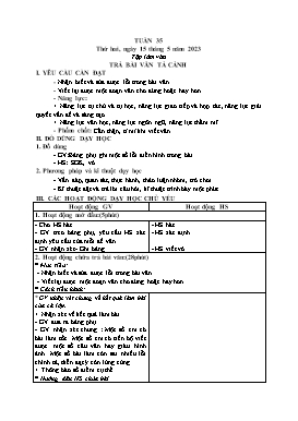 Kế hoạch bài dạy Lớp 5 - Tuần 35 - Năm học 2022-2023 - Nguyễn Thị Thanh Chương