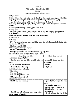 Kế hoạch bài dạy Lớp 5 - Tuần 4 - Năm học 2021-2022 - Hồ Thị Anh Đào