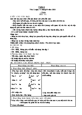 Kế hoạch bài dạy Lớp 5 - Tuần 5 - Năm học 2021-2022 - Nguyễn Thị Mai Hiên