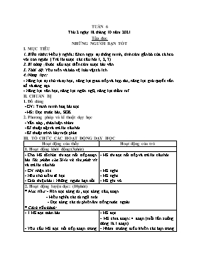 Kế hoạch bài dạy Lớp 5 - Tuần 6 - Năm học 2021-2022 - Hồ Thị Anh Đào
