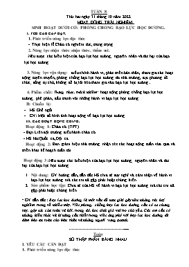 Kế hoạch bài dạy Lớp 5 - Tuần 8 - Năm học 2022-2023 - Nguyễn Thị Thanh Hoàn