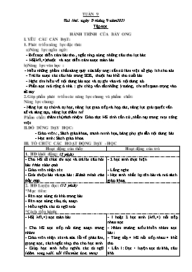 Kế hoạch bài dạy Lớp 5 - Tuần 9 - Năm học 2021-2022 - Nguyễn Thị Mai Hiên