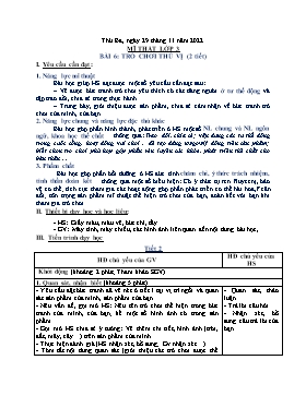 Kế hoạch bài dạy Mĩ thuật + Hoạt động trải nghiệm Lớp 1, 2, 3 - Tuần 13 - Năm học 2022-2023 - Nguyễn Song Hào
