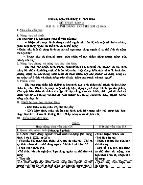 Kế hoạch bài dạy Mĩ thuật + Hoạt động trải nghiệm Lớp 1, 2, 3 - Tuần 10 - Năm học 2022-2023 - Nguyễn Song Hào
