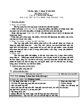 Kế hoạch bài dạy Mĩ thuật + Hoạt động trải nghiệm Lớp 1, 2, 3 - Tuần 6 - Năm học 2022-2023 - Nguyễn Song Hào