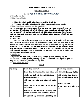 Kế hoạch bài dạy Mĩ thuật + Hoạt động trải nghiệm Lớp 1, 2, 3 - Tuần 26 - Năm học 2022-2023 - Nguyễn Song Hào