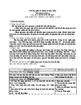 Kế hoạch bài dạy Mĩ thuật + Hoạt động trải nghiệm Lớp 1, 2, 3 - Tuần 8 - Năm học 2022-2023 - Nguyễn Song Hào