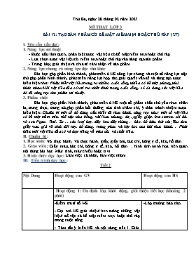Kế hoạch bài dạy Mĩ thuật + Hoạt động trải nghiệm Lớp 1, 2, 3 - Tuần 25 - Năm học 2022-2023 - Nguyễn Song Hào