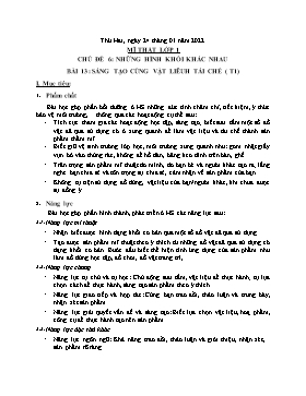 Kế hoạch bài dạy Mĩ thuật Lớp 1, 2, 3 - Tuần 20 - Năm học 2021-2022 - Nguyễn Song Hào