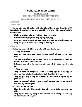 Kế hoạch bài dạy Mĩ thuật Lớp 1, 2, 3 - Tuần 23 - Năm học 2021-2022 - Nguyễn Song Hào