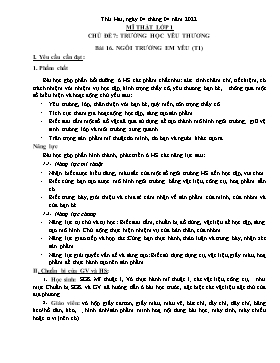 Kế hoạch bài dạy Mĩ thuật Lớp 1, 2, 3 - Tuần 28 - Năm học 2021-2022 - Nguyễn Song Hào
