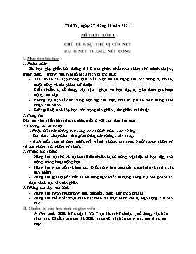 Kế hoạch bài dạy Mĩ thuật Lớp 1, 2 - Tuần 7 - Năm học 2021-2022 - Nguyễn Song Hào
