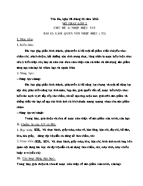 Kế hoạch bài dạy Mĩ thuật Lớp 2, 3 - Tuần 21 - Năm học 2021-2022 - Nguyễn Song Hào