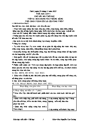 Kế hoạch bài dạy Thể dục Lớp 4, 5 - Tuần 12 - Năm học 2022-2023 - Thái Quốc Bảo