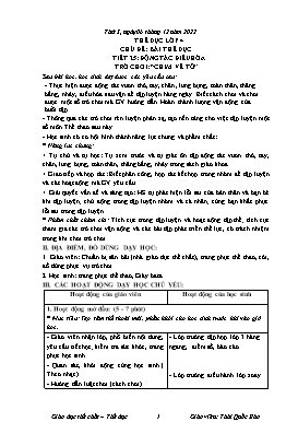 Kế hoạch bài dạy Thể dục Lớp 4, 5 - Tuần 13 - Năm học 2022-2023 - Thái Quốc Bảo