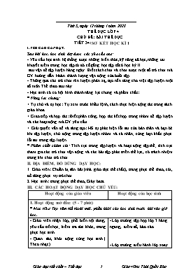 Kế hoạch bài dạy Thể dục Lớp 4, 5 - Tuần 18 - Năm học 2022-2023 - Thái Quốc Bảo