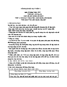 Kế hoạch bài dạy Thể dục Lớp 4, 5 - Tuần 2 - Năm học 2022-2023 - Thái Quốc Bảo