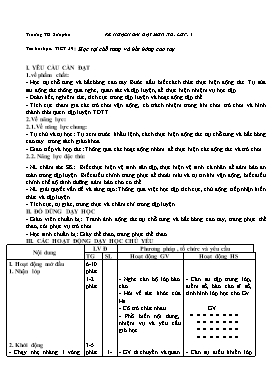 Kế hoạch bài dạy Thể dục Lớp 4, 5 - Tuần 20 - Năm học 2022-2023 - Thái Quốc Bảo