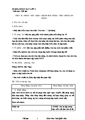 Kế hoạch bài dạy Thể dục Lớp 4, 5 - Tuần 21 - Năm học 2022-2023 - Thái Quốc Bảo