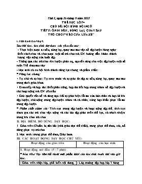 Kế hoạch bài dạy Thể dục Lớp 4, 5 - Tuần 3 - Năm học 2022-2023 - Thái Quốc Bảo