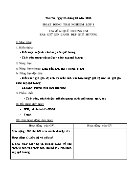 Kế hoạch bài dạy Thủ công Lớp 3 - Tuần 17 - Năm học 2021-2022 - Nguyễn Song Hào