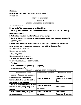 Kế hoạch bài dạy Tiếng Anh Tiểu học - Tuần 22 - Năm học 2022-2023 - Lê Thị Ánh