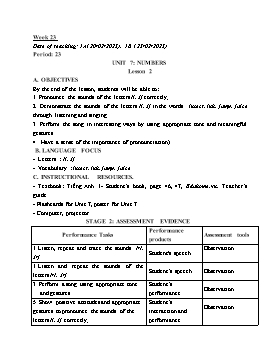 Kế hoạch bài dạy Tiếng Anh Tiểu học - Tuần 23 - Năm học 2022-2023 - Lê Thị Ánh