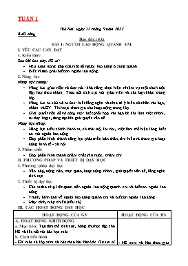 Kế hoạch bài dạy Tiểu học - Tuần 1 - Năm học 2023-2024 - Lê Đức Tuệ