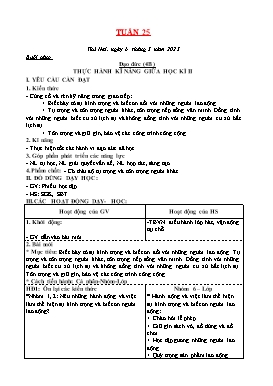 Kế hoạch bài dạy Tiểu học - Tuần 25 - Năm học 2022-2023 - Lê Đức Tuệ