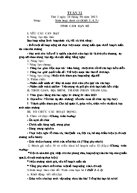 Kế hoạch bài dạy Tiểu học - Tuần 32 - Năm học 2022-2023 - Nguyễn Thị Minh Ngọc