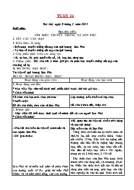 Kế hoạch bài dạy Tiểu học - Tuần 34 - Năm học 2022-2023 - Lê Đức Tuệ