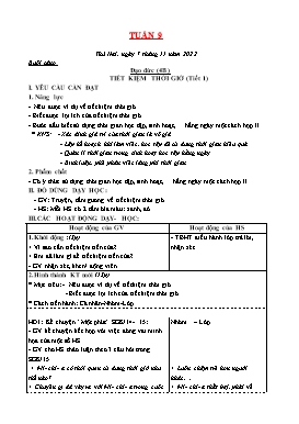 Kế hoạch bài dạy Tiểu học - Tuần 9 - Năm học 2022-2023 - Lê Đức Tuệ