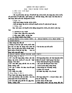 Kế hoạch bài dạy Tin học Lớp 3, 4, 5 - Tuần 16 - Năm học 2021-2022 - Trịnh Đức Hữu