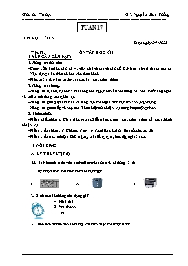 Kế hoạch bài dạy Tin học Lớp 3, 4, 5 - Tuần 17 - Năm học 2022-2023 - Nguyễn Đức Thắng