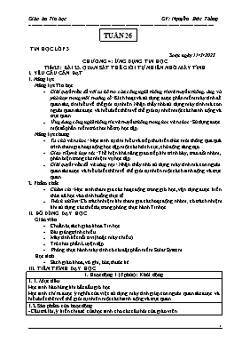 Kế hoạch bài dạy Tin học Lớp 3, 4, 5 - Tuần 26 - Năm học 2022-2023 - Nguyễn Đức Thắng